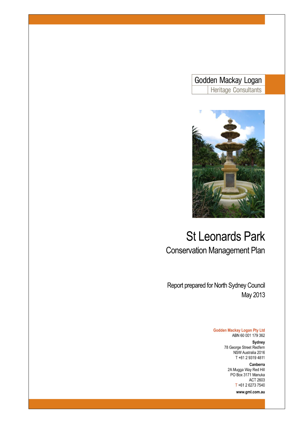 St Leonards Park Conservation Management Plan