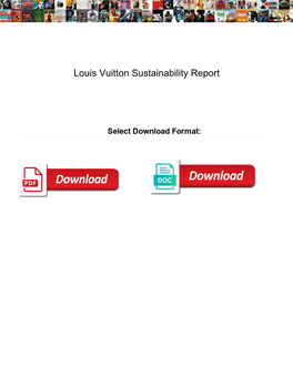 Louis Vuitton Sustainability Report
