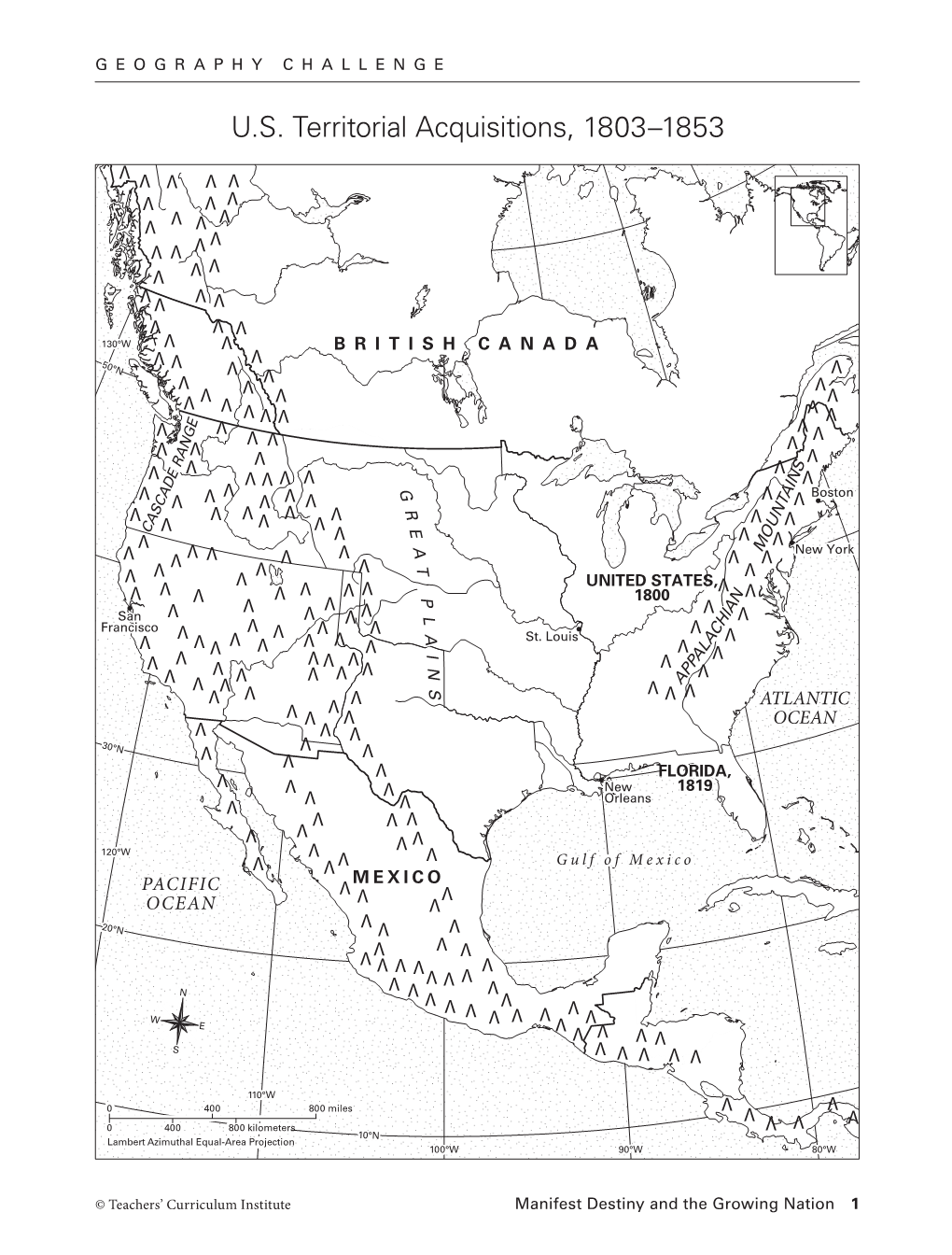 U.S. Territorial Acquisitions, 1803–1853