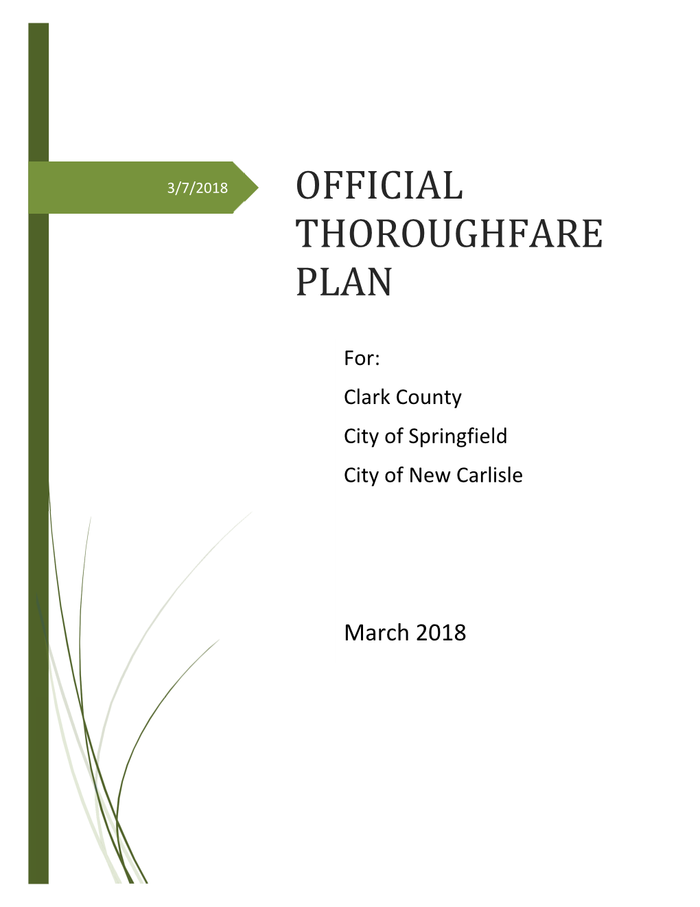 Official Thoroughfare Plan