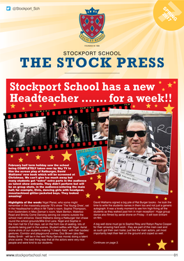 THE STOCK PRESS Stockport School Has a New Headteacher ……