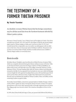 The Testimony of a Former Tibetan Prisoner