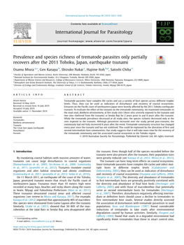 Prevalence and Species Richness of Trematode Parasites Only Partially