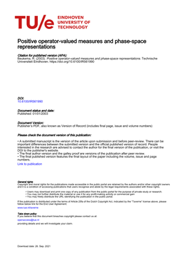 Positive Operator-Valued Measures and Phase-Space Representations