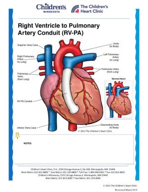 Placement of Right Ventricle to Pulmonary Artery Conduit
