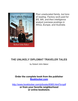 The Unlikely Diplomat Traveler Tales