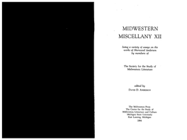 Midwestern Miscellany Xii