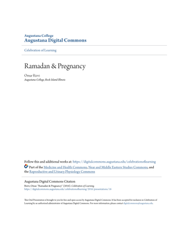 Ramadan & Pregnancy