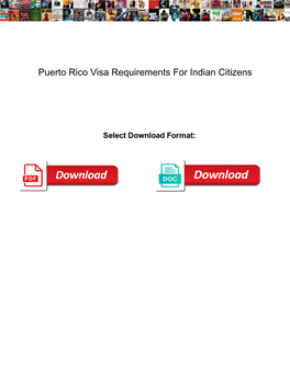 Puerto Rico Visa Requirements for Indian Citizens