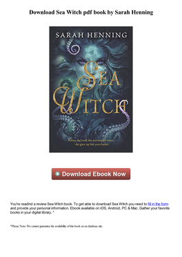 Download Sea Witch Pdf Book by Sarah Henning