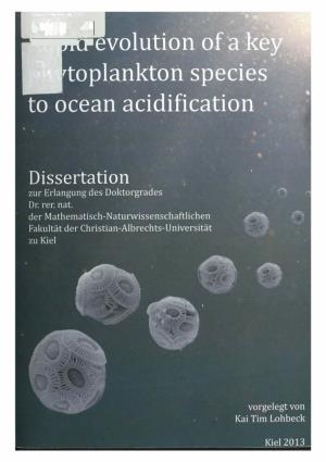 Adaptive Evolution of a Key Phytoplankton Species to Ocean Acidification 15 4.2 Additional Information - Publication I