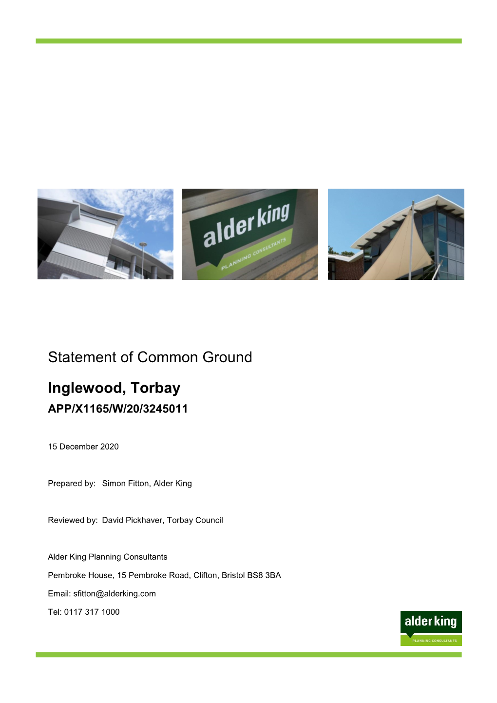 Statement of Common Ground Inglewood, Torbay