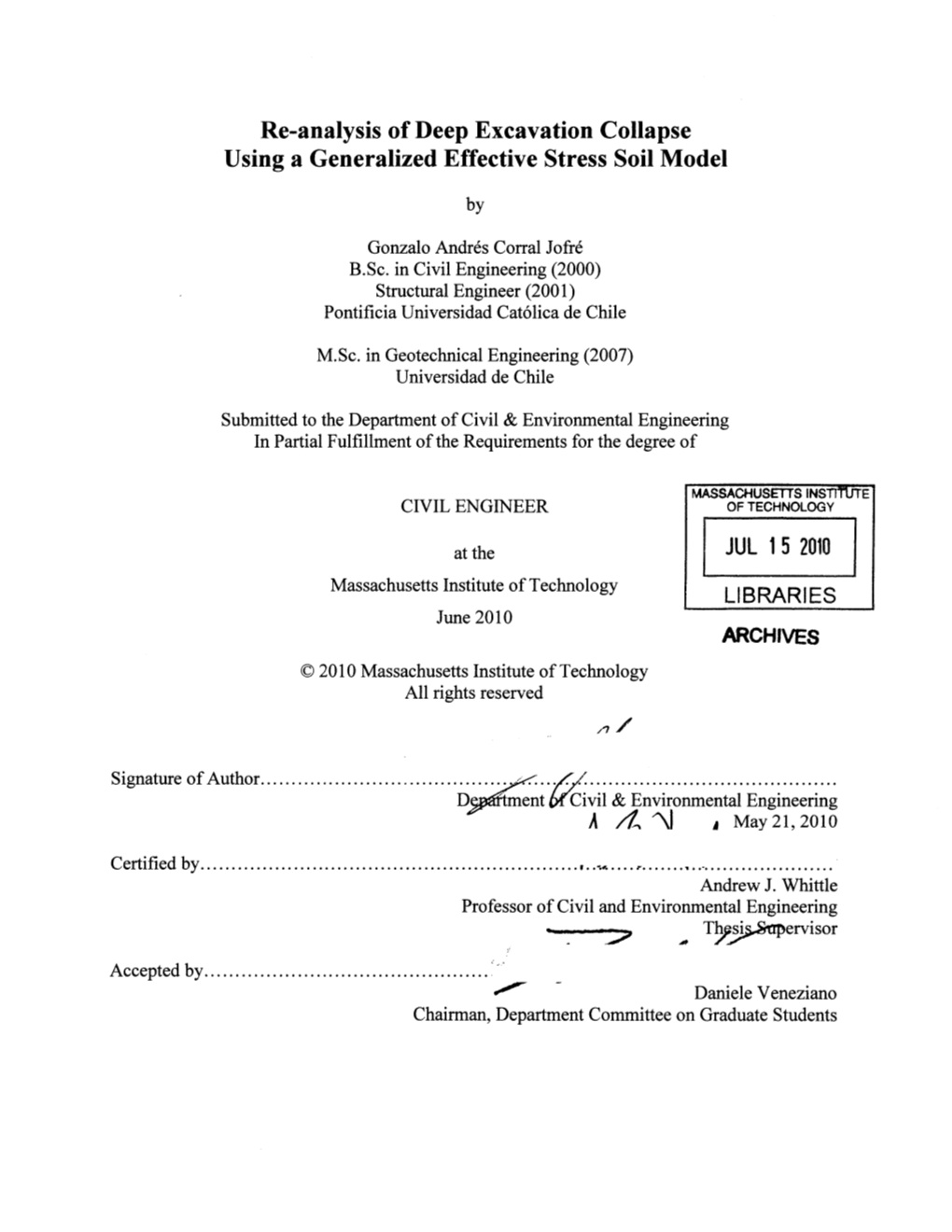 Re-Analysis of Deep Excavation Collapse Using a Generalized Effective Stress Soil Model