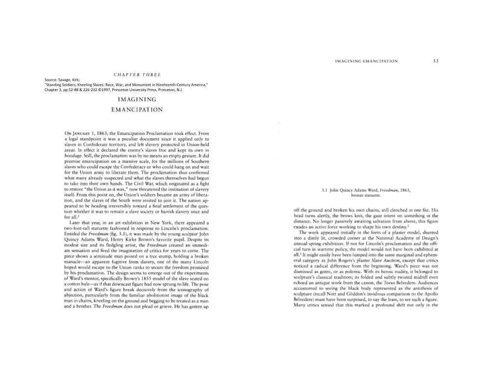 Savage, Kirk; "Standing Soldiers, Kneeling Slaves: Race, War, and Monument in Nineteenth-Century America,"