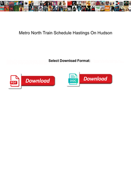 Metro North Train Schedule Hastings on Hudson