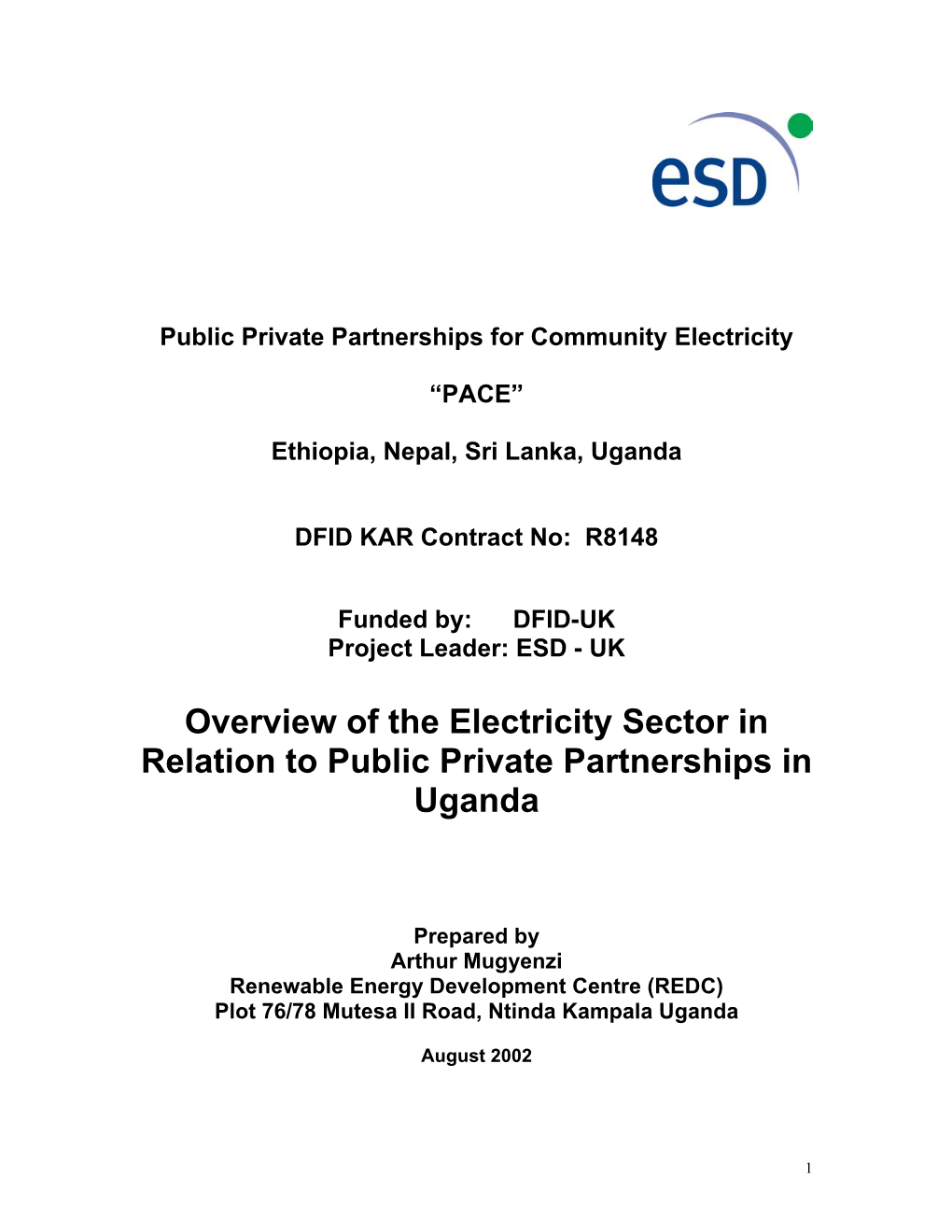 Public Private Partnerships for Community Electricity