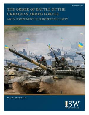 The Order of Battle of the Ukrainian Armed Forces: a Key Component in European Security
