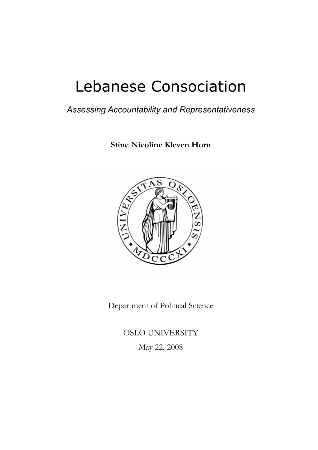 Lebanese Consociation