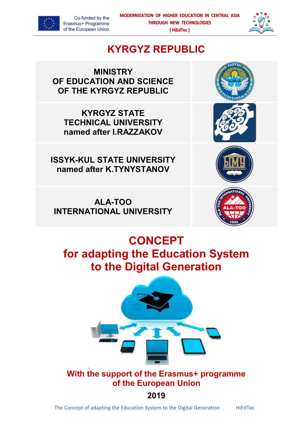 CONCEPT for Adapting the Education System to the Digital Generation