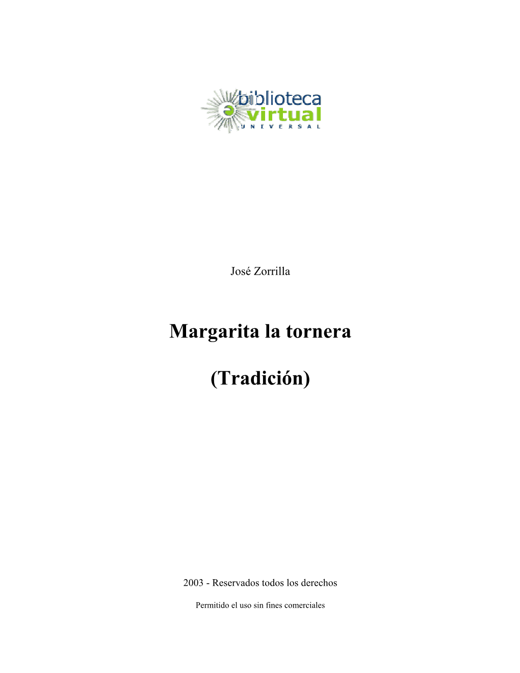 Margarita La Tornera (Tradición)