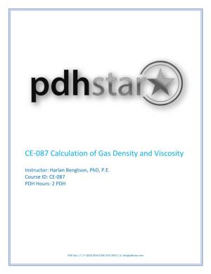 CE-087 Calculation of Gas Density and Viscosity