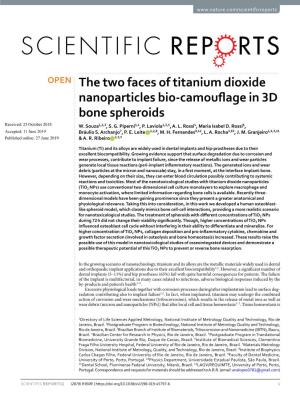 The Two Faces of Titanium Dioxide Nanoparticles Bio-Camouflage in 3D