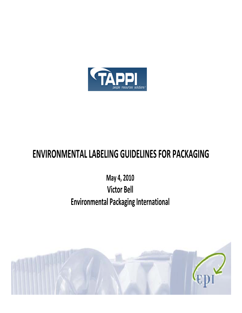 Environmental Labeling Guidelines for Packaging