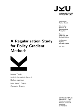 A Regularization Study for Policy Gradient Methods