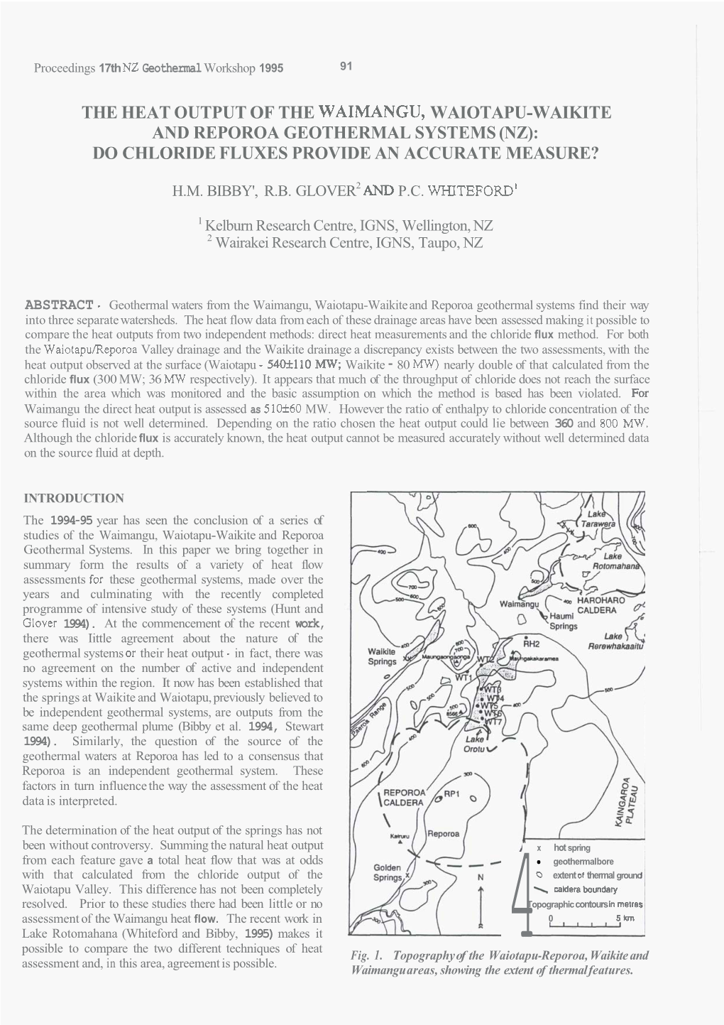 The Heat Output of the Waiotapu-Waikite and Reporoa Geothermal Systems (Nz): Do Chloride Fluxes Provide an Accurate Measure?