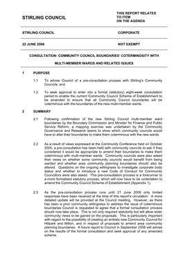 Sc414consultation: Community Council Boundaries