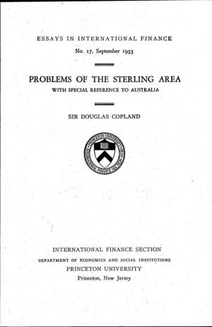 Problems of the Sterling Area with Special Reference to Australia