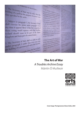 The Art of War Máirtín Ó Muilleoir a Troubles Archive Essay