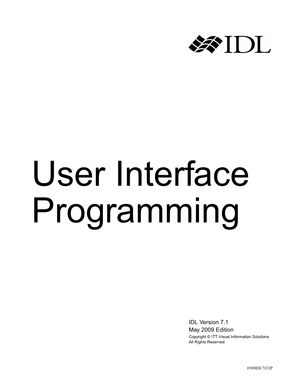 User Interface Programming