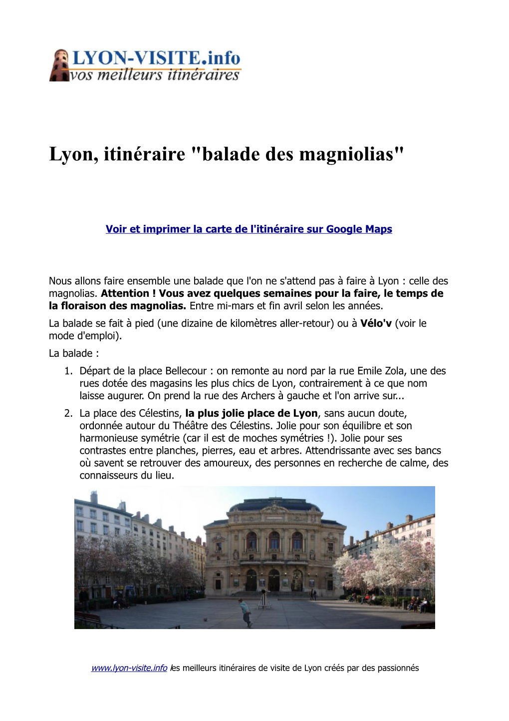Itinéraire De Visite Du Vieux Lyon