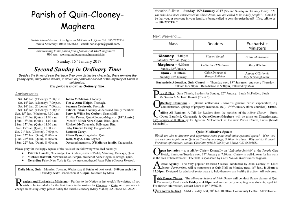Parish of Quin-Clooney-Maghera