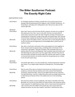 The Exactly Right Cake