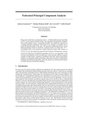 Federated Principal Component Analysis