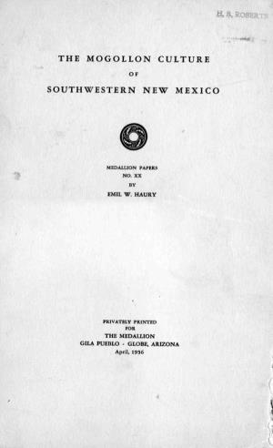 The Mogollon Culture of Southwestern New Mexico