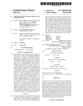 (12) United States Patent (10) Patent No.: US 7,585,493 B2 Hale Et Al