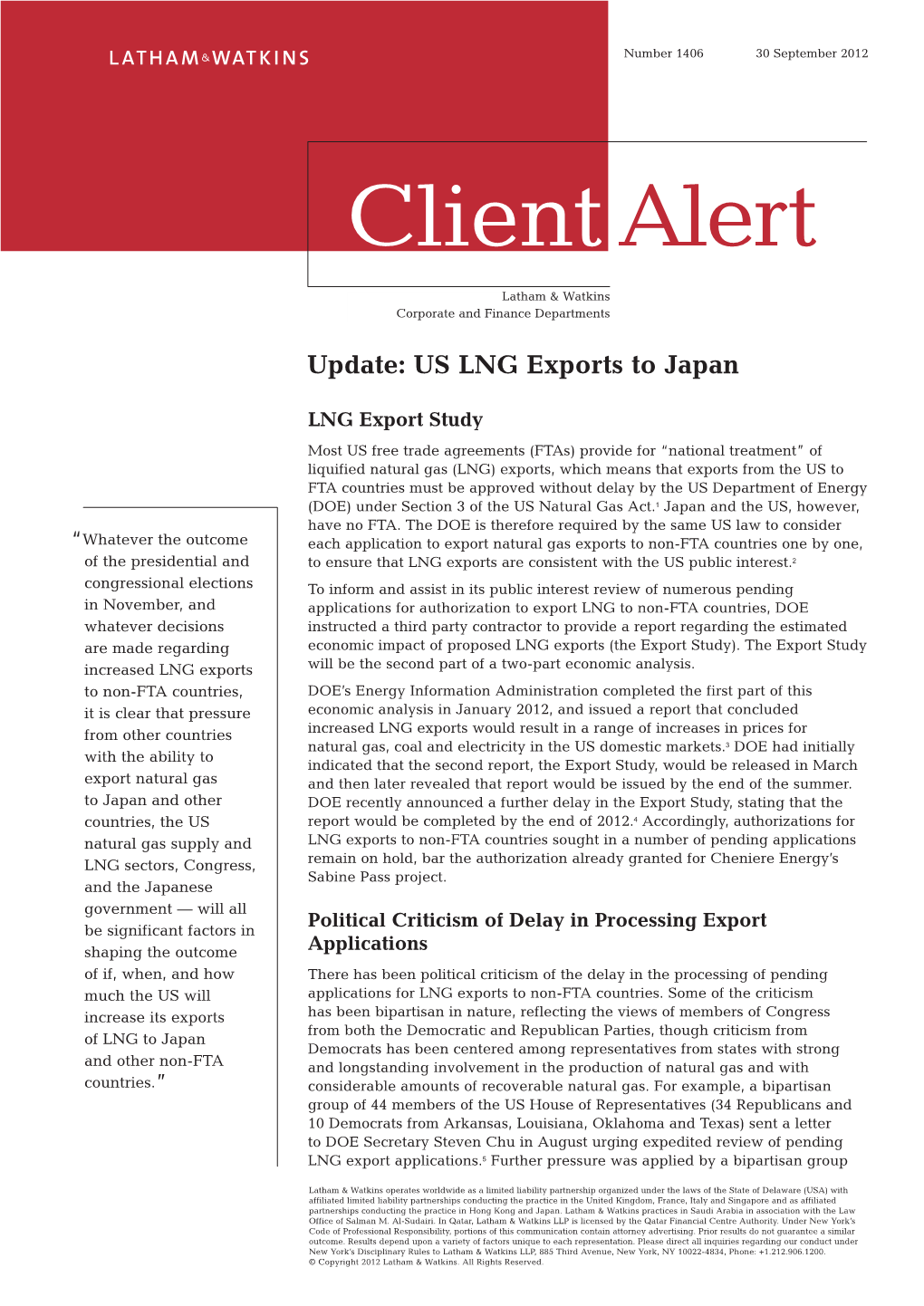 US LNG Exports to Japan