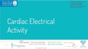 Cardiac Electrical Activity