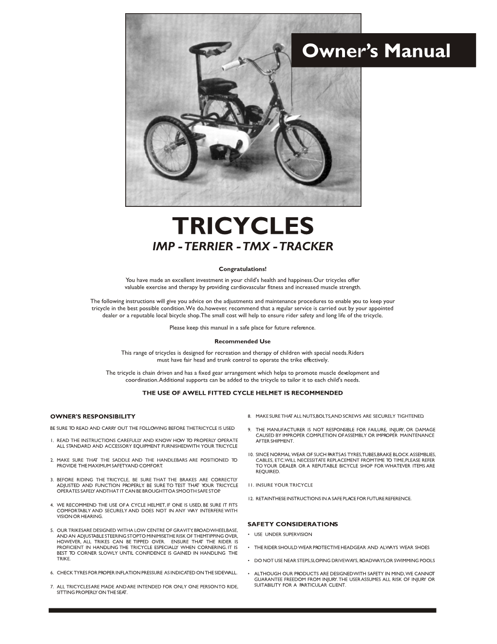Tricycles Imp - Terrier - Tmx - Tracker