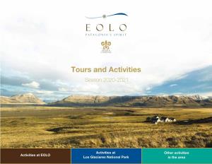 Tours and Activities Season 2020-2021