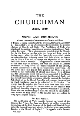 CHURCHMAN April, 1930