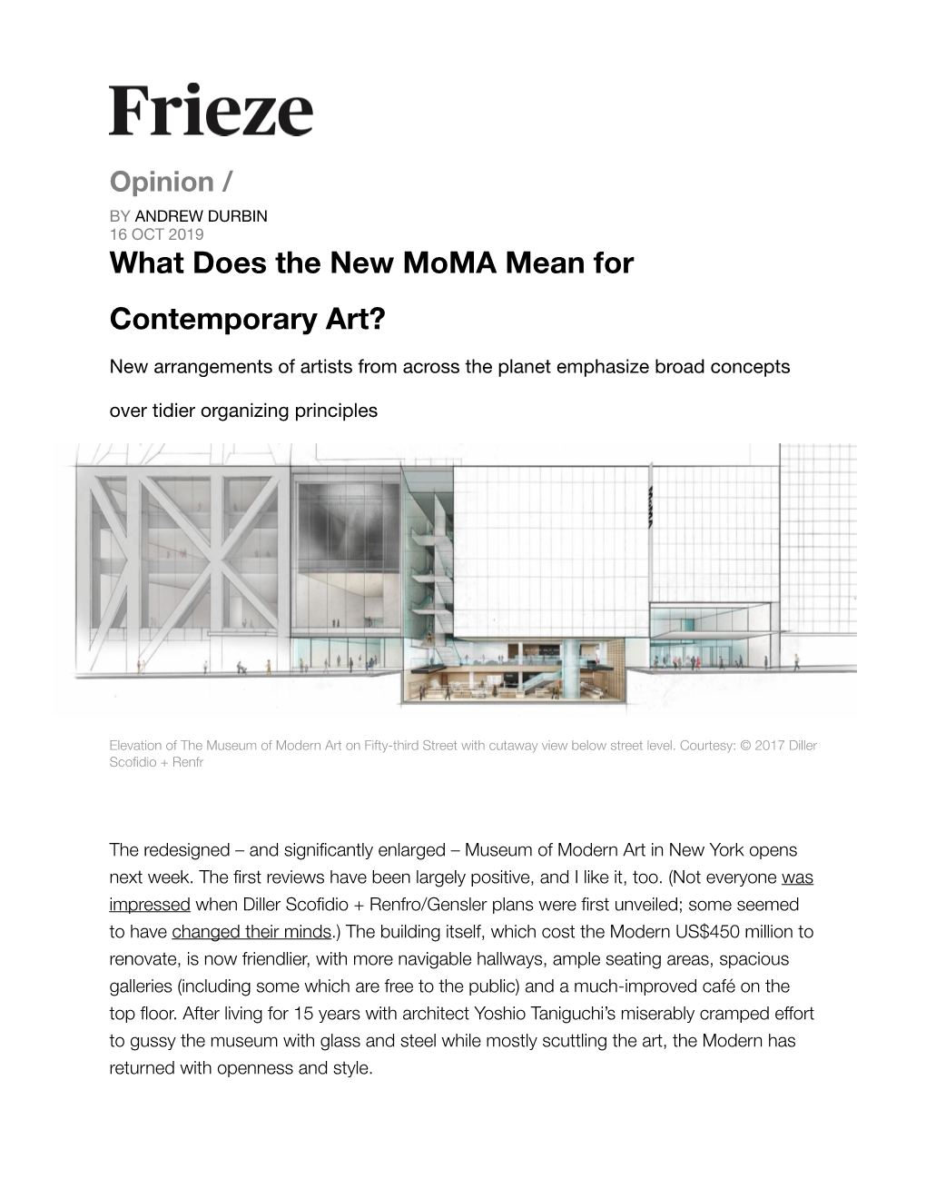 What Does the New Moma Mean for Contemporary Art?