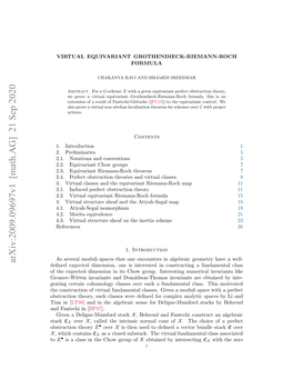 Arxiv:2009.09697V1 [Math.AG] 21 Sep 2020 Btuto Hoy Uhcasswr Endfrcmlxan Complex for [ Deﬁned in Mo Were Tian a Classes Given Such Fundamental Classes