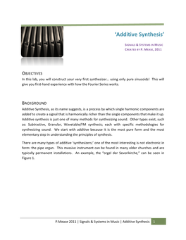 'Additive Synthesis'