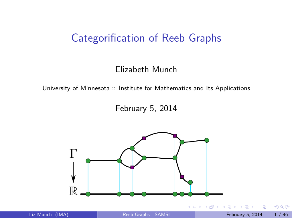 Categorification of Reeb Graphs