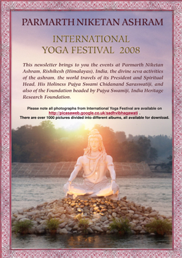 This Newsletter Brings to You the Events at Parmarth Niketan Ashram