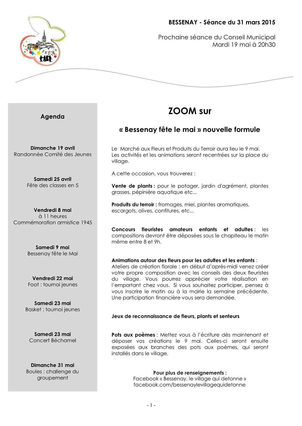 ZOOM Sur Agenda